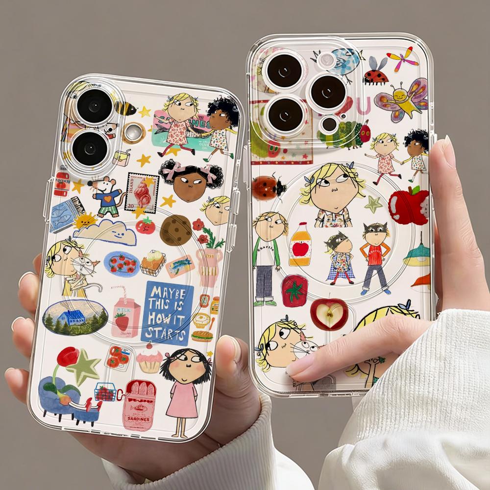 Phone Cases Iphone 13 - Casing Ponsel Kartun C-Charlie Dan Lola,