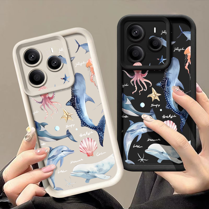 Phone Cases Xiaomi 15 - Casing Lembut Bermotif Lumba-lumba Lucu untuk