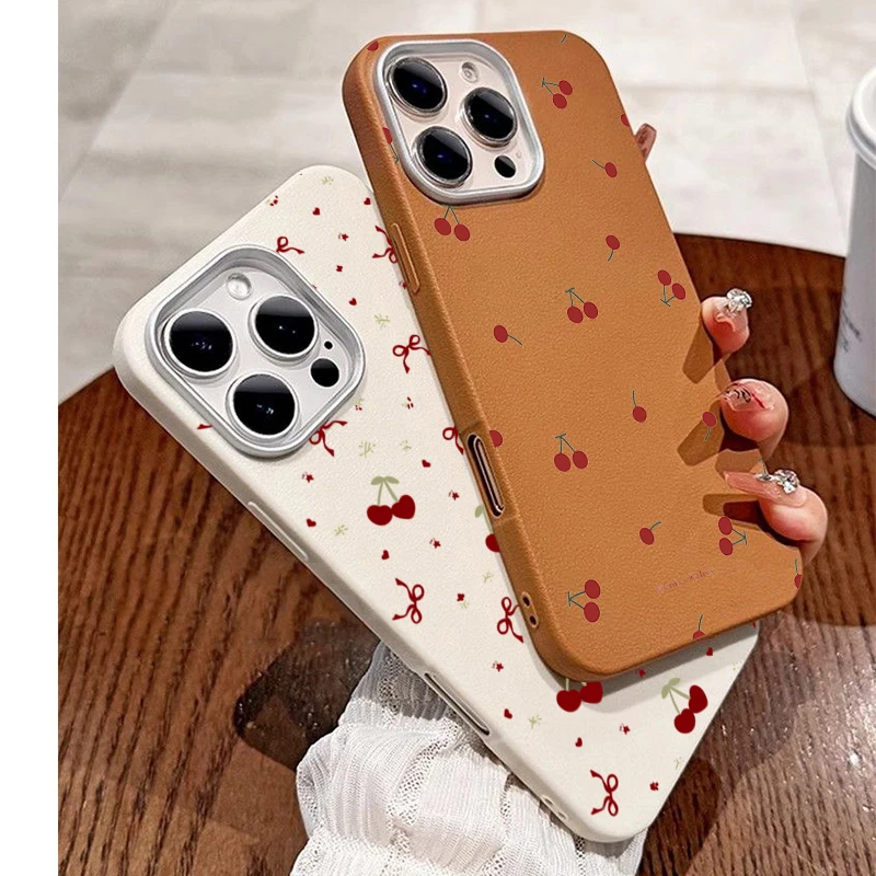Phone Cases Xiaomi 15 - Casing Ponsel Pola Ceri Kartun Lucu