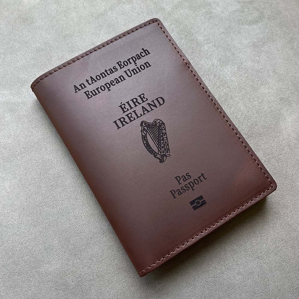 Phone Cases Ireland - Penutup paspor Irlandia kulit pribadi antik